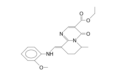 (E)-9-(2-Anisylamino-methylene)-3-carboethoxy-6-methyl-6,7,8,9-tetrahydro-4H-pyrido(1,2-A)pyrimidin-4-one