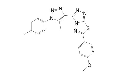 3-[5'-Methyl-1'-(p-tolyl)-1',2',3'-triazol-4'-yl]-6-(p-methoxyphenyl)-1,3,4-triazolo[3,4-b]-(1,3,4)-thiadiazole