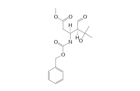 (3S,4S)-4-CARBONYL-5-HYDROXY-5-METHYL-PHENYLMETHYLOXYCARBONYLAMINO-HEXANOIC-ACID-METHYLESTER