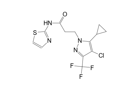 3-[4-chloro-5-cyclopropyl-3-(trifluoromethyl)-1H-pyrazol-1-yl]-N-(1,3-thiazol-2-yl)propanamide