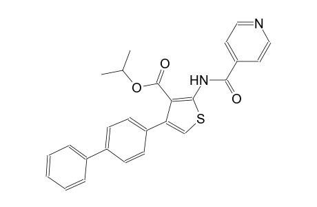 isopropyl 4-[1,1'-biphenyl]-4-yl-2-(isonicotinoylamino)-3-thiophenecarboxylate