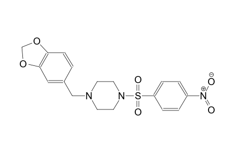 1-(1,3-benzodioxol-5-ylmethyl)-4-[(4-nitrophenyl)sulfonyl]piperazine