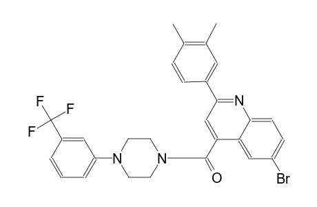 6-bromo-2-(3,4-dimethylphenyl)-4-({4-[3-(trifluoromethyl)phenyl]-1-piperazinyl}carbonyl)quinoline