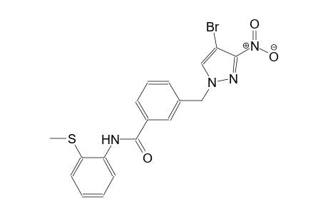 3-[(4-bromo-3-nitro-1H-pyrazol-1-yl)methyl]-N-[2-(methylsulfanyl)phenyl]benzamide