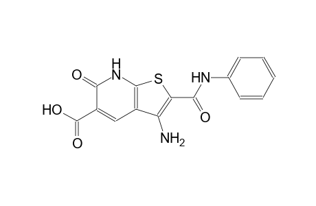 thieno[2,3-b]pyridine-5-carboxylic acid, 3-amino-6,7-dihydro-6-oxo-2-[(phenylamino)carbonyl]-