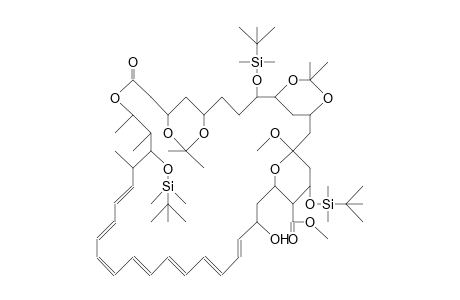 8,15,35-Tris(O-tert-butyl-dimethylsilyloxy)-3,5:9,11-bis(O,O-isopropylidene)-13-O-methyl-amphoteronolide B