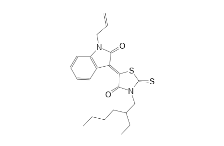 (3Z)-1-allyl-3-[3-(2-ethylhexyl)-4-oxo-2-thioxo-1,3-thiazolidin-5-ylidene]-1,3-dihydro-2H-indol-2-one
