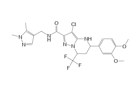 3-chloro-5-(3,4-dimethoxyphenyl)-N-[(1,5-dimethyl-1H-pyrazol-4-yl)methyl]-7-(trifluoromethyl)-4,5,6,7-tetrahydropyrazolo[1,5-a]pyrimidine-2-carboxamide