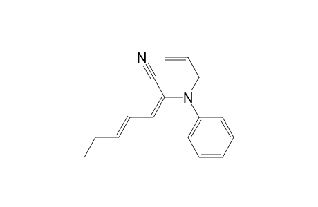 (2E,4E)-2-(N-allylanilino)-2,4-heptadienenitrile