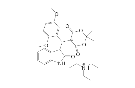 5-[(2',3'-Dihydro-2'-oxo-1H-indol-3'-yl)(2,5-dimethoxyphenyl)methyl]-2,2,dimethyl-1,3-dioxanium-4,6-dione triethylammonium salt