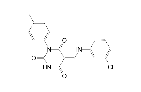 (5Z)-5-[(3-chloroanilino)methylene]-1-(4-methylphenyl)-2,4,6(1H,3H,5H)-pyrimidinetrione