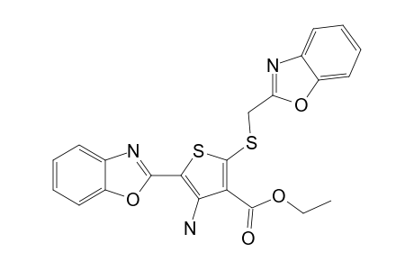 ETHYL-2-[(BENZO-[D]-OXAZOL-2'-YL)-METHYLTHIO]-4-AMINO-5-(BENZO-[D]-OXAZOL-2-YL)-THIOPHENE-3-CARBOXYLATE