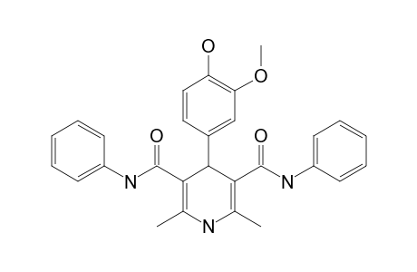 4-(4-HYDROXY-3-METHOXYPHENYL)-2,6-DIMETHYL-N(3),N(5)-DIPHENYL-1,4-DIHYDRO-PYRIDINE-3,5-DICARBOXAMIDE