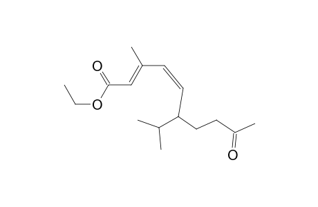 Ethyl 6-isopropyl-3-methyl-9-oxo-2E,4Z-decadienoate