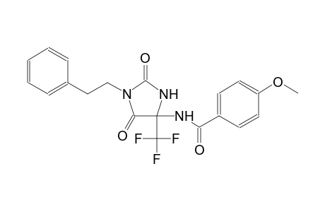 N-[2,5-diketo-1-phenethyl-4-(trifluoromethyl)imidazolidin-4-yl]-4-methoxy-benzamide