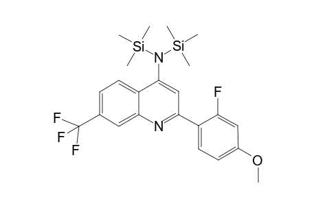 N,N-Bis(trimethylsilyl)-2-(2-fluoro-4-methoxyphenyl)-7-(trifluoromethyl)quinolon-4-amine