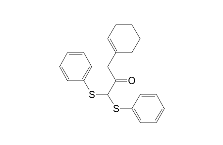 2-Propanone, 3-(1-cyclohexen-1-yl)-1,1-bis(phenylthio)-
