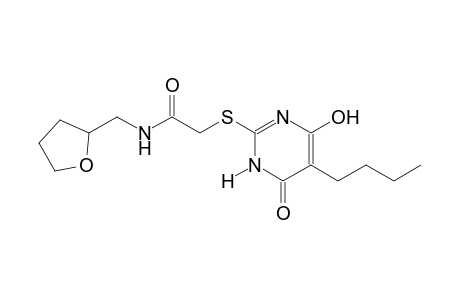 2-[(5-butyl-4-hydroxy-6-oxo-1,6-dihydro-2-pyrimidinyl)sulfanyl]-N-(tetrahydro-2-furanylmethyl)acetamide