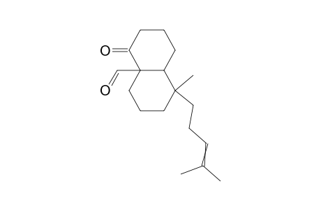 (4as,5s,8as)-8a.beta.-formyl-5.beta.-methyl-5.alpha.-(4-methyl-3-pentenyl)-3,4,4a,5,6,7,8,8a-octahydronaphthalen-1(2h)-one