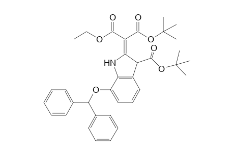 t-Butyl ethyl 2-(7-Benzhydryloxy-3-tert-butoxycarbonyl-2,3-dihydro-1H-indole-2-ylidene)malonate