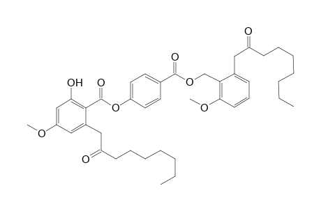 benzyl 4-[2'-hydroxy-4'-methoxy-6'-(2''-oxononyl)benzoyloxy]-2-methoxy-6-(2-oxononyl)benzoate