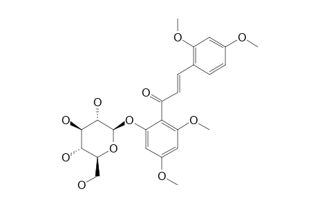 2-O-BETA-GLUCOPYRANOSYLOXY-4,6,2',4'-TETRAMETHOXY-CHALCHONE