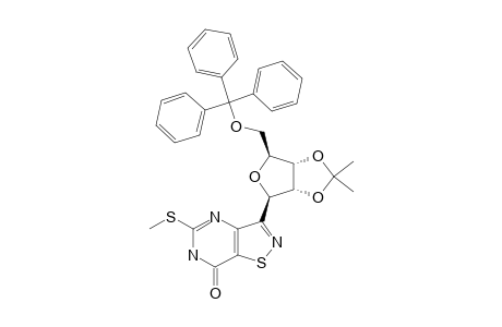 5-(METHYLTHIO)-3-(2,3-O-ISOPROPYLIDENE-5-O-TRITYL-D-RIBOFURANOSYL)-ISOTHIAZOLE-[4,5-D]-PYRIMIDIN-7(6H)-ONE