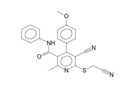 2-methyl-3-phenylcarbamoyl-4-(4-methoxyphenyl)-5-cyano-6-cyanomethylthiopyridine