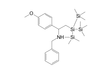 N-benzyl-2-(1,1,1,3,3,3-hexamethyl-2-(trimethylsilyl)trisilan-2-yl)-1-(4-methoxyphenyl)ethan-1-amine