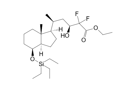 (8S,20S)-des-A,B-20-(2'S-Hydroxy-3',3'-difluoro-3'-ethoxycarbonylpropyl)-8.beta.-[(triethylsilyl)oxy]pregnane