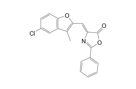 4-[(5-chloro-3-methylbenzofuran-2-yl)methylene]-2-phenyl-2-oxazolin-5-one