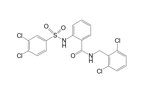 N-(2,6-dichlorobenzyl)-2-[(3,4-dichlorophenyl)sulfonylamino]benzamide