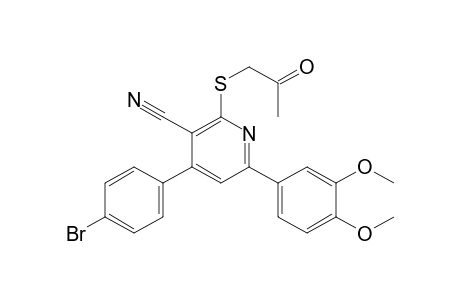 2-acetonylsulfanyl-4-(4-bromophenyl)-6-(3,4-dimethoxyphenyl)pyridine-3-carbonitrile