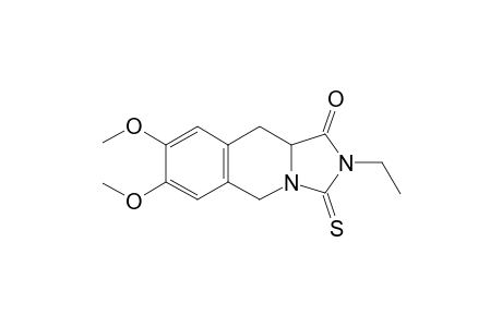Imidazo[1,5-b]isoquinolin-1(5H)-one, 2-ethyl-2,3,10,10a-tetrahydro-7,8-dimethoxy-3-thioxo-