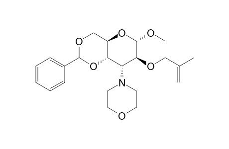 Methyl 4,6-O-(phenylmethylene)-3-deoxy-2-O-2-methylallyl-3-(4-morpholinyl)-.alpha.,D-altro-pyranoside