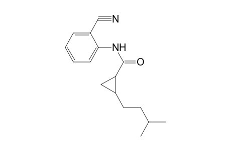 Cyclopropanecarboxamide, 2-(3-methylbutyl)-N-(2-cyanophenyl)-