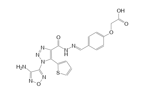 {4-[(E)-({[1-(4-amino-1,2,5-oxadiazol-3-yl)-5-(2-thienyl)-1H-1,2,3-triazol-4-yl]carbonyl}hydrazono)methyl]phenoxy}acetic acid