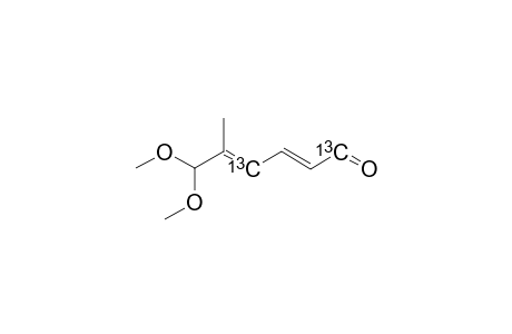 (1,4-(C-13))-6,6-DIMETHOXY-5-METHYLHEXA-2,4-DIEN-1-AL