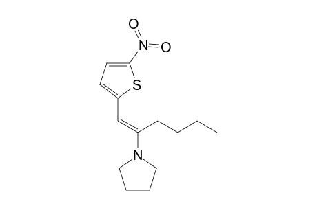 1-[(1E)-1-[(5-nitro-2-thienyl)methylene]pentyl]pyrrolidine