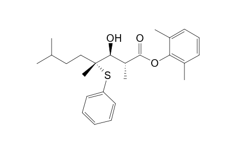 (2,6-dimethylphenyl) (2R,3S,4R)-2,4,7-trimethyl-3-oxidanyl-4-phenylsulfanyl-octanoate