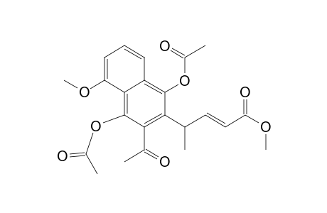 2-Pentenoic acid, 4-[3-acetyl-1,4-bis(acetyloxy)-5-methoxy-2-naphthalenyl]-, methyl ester, (E)-