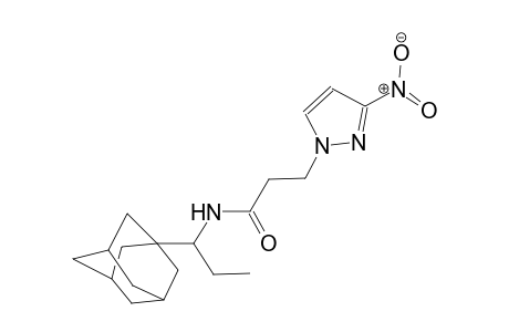 N-[1-(1-adamantyl)propyl]-3-(3-nitro-1H-pyrazol-1-yl)propanamide