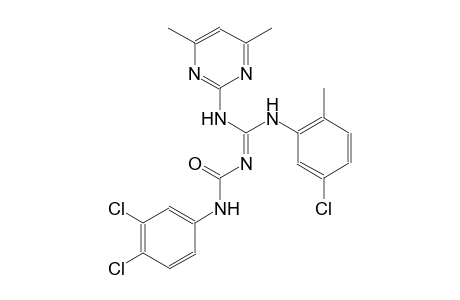 N-{(Z)-(5-chloro-2-methylanilino)[(4,6-dimethyl-2-pyrimidinyl)amino]methylidene}-N'-(3,4-dichlorophenyl)urea