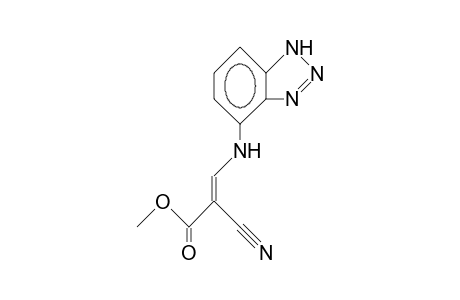 E-3-(4-Benztriazolyl)amino-2-cyano-prop-2-enoic acid, methyl ester