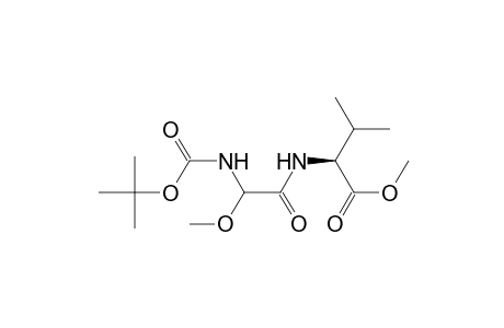Methyl (2S)-2-[(2RS)-(N-t-butoxycarbonyl)-2-methoxyglycyl]amino-2-isopropylacetate