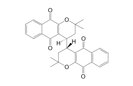 (4R,4'S)-2,2,2',2'-tetramethyl-3,3',4,4'-tetrahydro-2H,2'H-4,4'-bibenzo[g]chromene-5,5',10,10'-tetraone