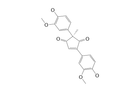 PREUSSIDONE;2,4-BIS-(4-HYDROXY-3-METHOXYPHENYL)-2-METHYLCYCLOPENT-4-ENE-1,3-DIONE