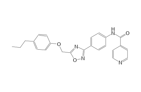 4-pyridinecarboxamide, N-[4-[5-[(4-propylphenoxy)methyl]-1,2,4-oxadiazol-3-yl]phenyl]-