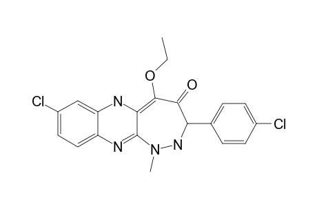 8-CHLORO-3-(PARA-CHLOROPHENYL)-5-ETHOXY-1-METHYL-4-OXO-2,3,4,6-TETRAHYDRO-1H-1,2-DIAZEPINO-[3,4-B]-QUINOXALINE