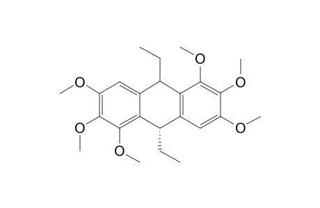 1,2,3,5,6,7-Haxamethoxy-9,10-diethyl-9,10-dihydroanthracene